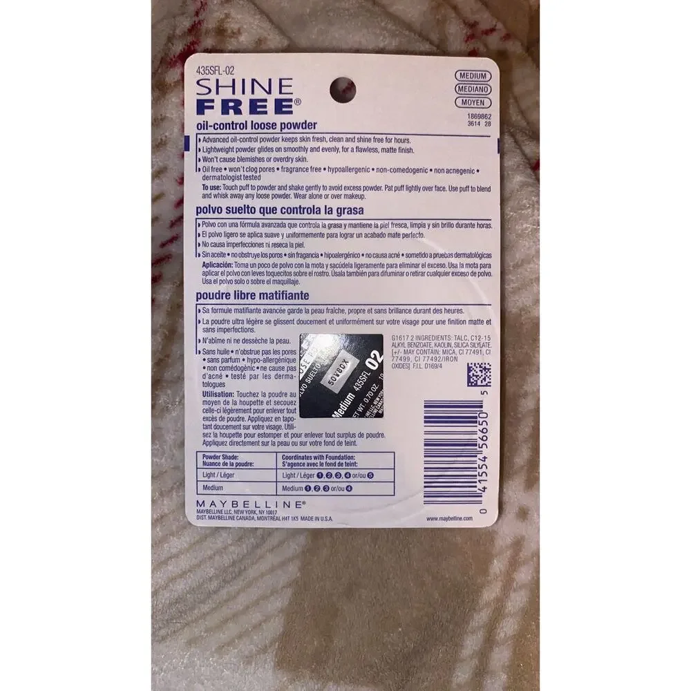 Maybelline New York Shine Free Oil-Control Loose Powder  Medium - 240  0.7 Oz